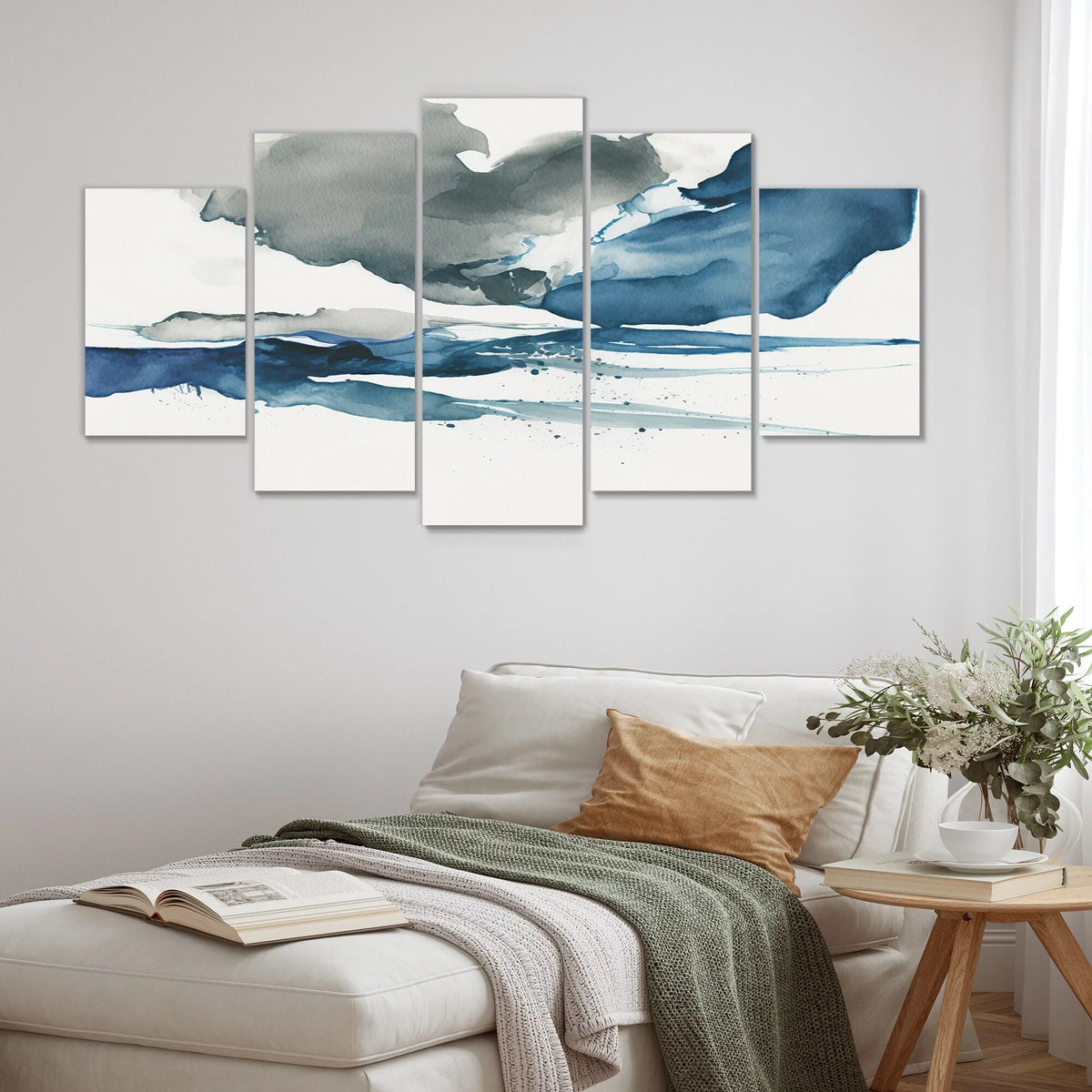 Abstract Liquid Ink Multipanel Wall Decor 48 In. Wide X 28 In. High S512364