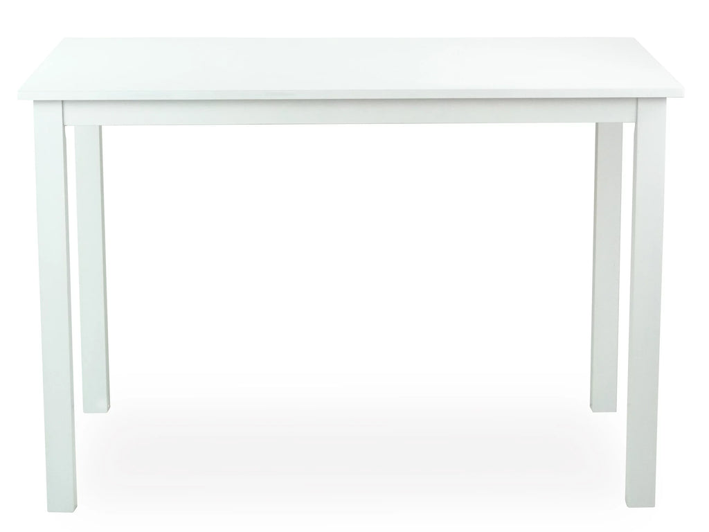 5 Pc Dining Table and 4 Side Chairs Solid Wood White K1940