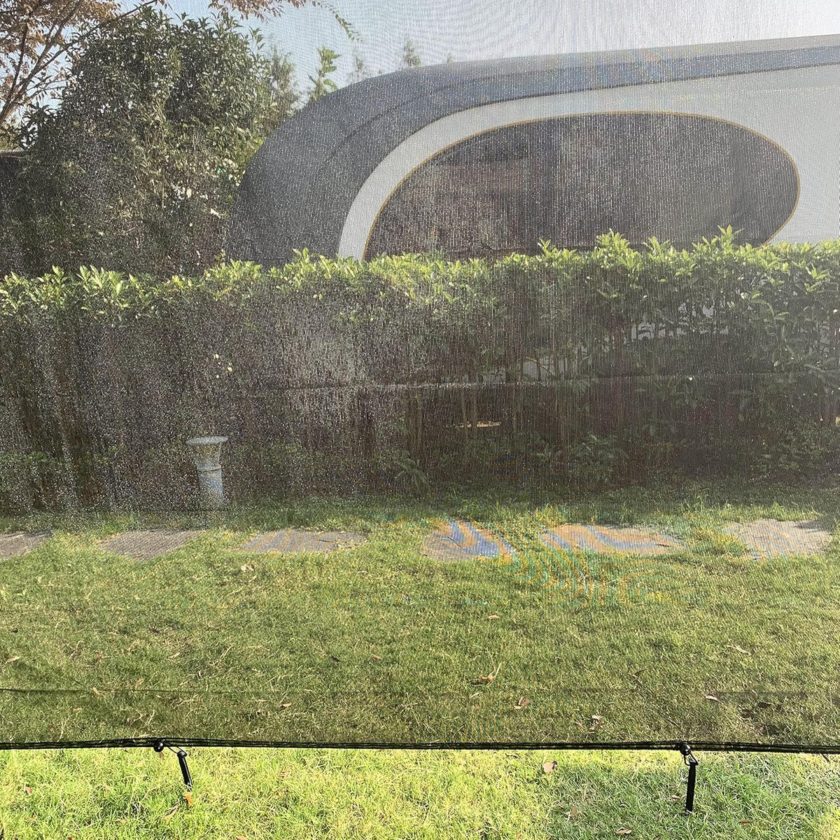 9' X 19' Black Mesh RV Awning Sun Shade Screen N1806