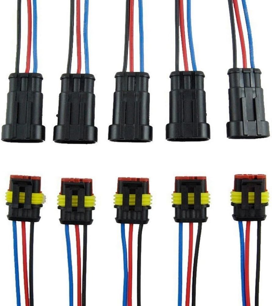 10 Kits 4 Pin Waterproof Electrical Connector Plug 2.5mm Terminals A631
