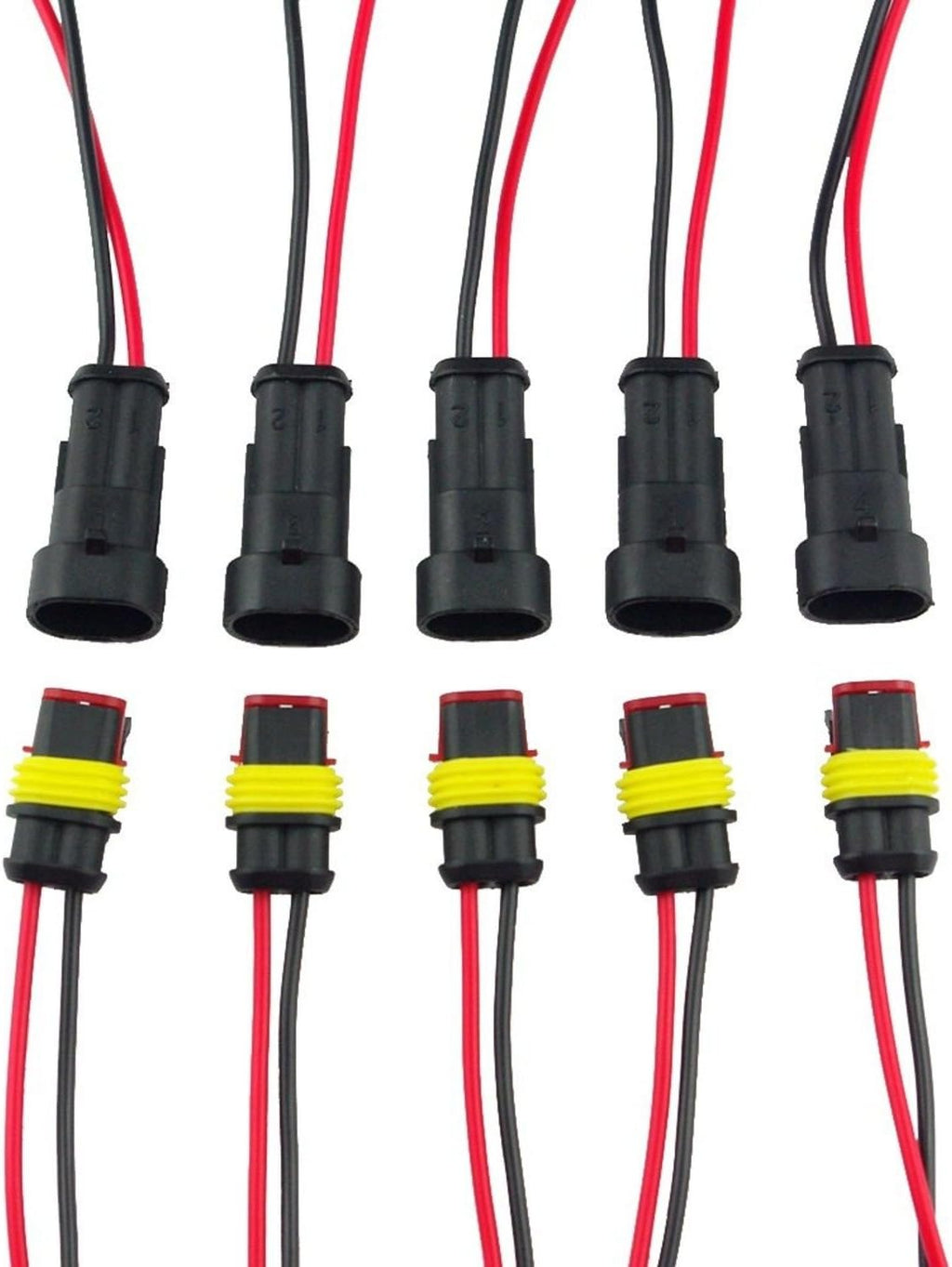 10 Kits 4 Pin Waterproof Electrical Connector Plug 2.5mm Terminals A631