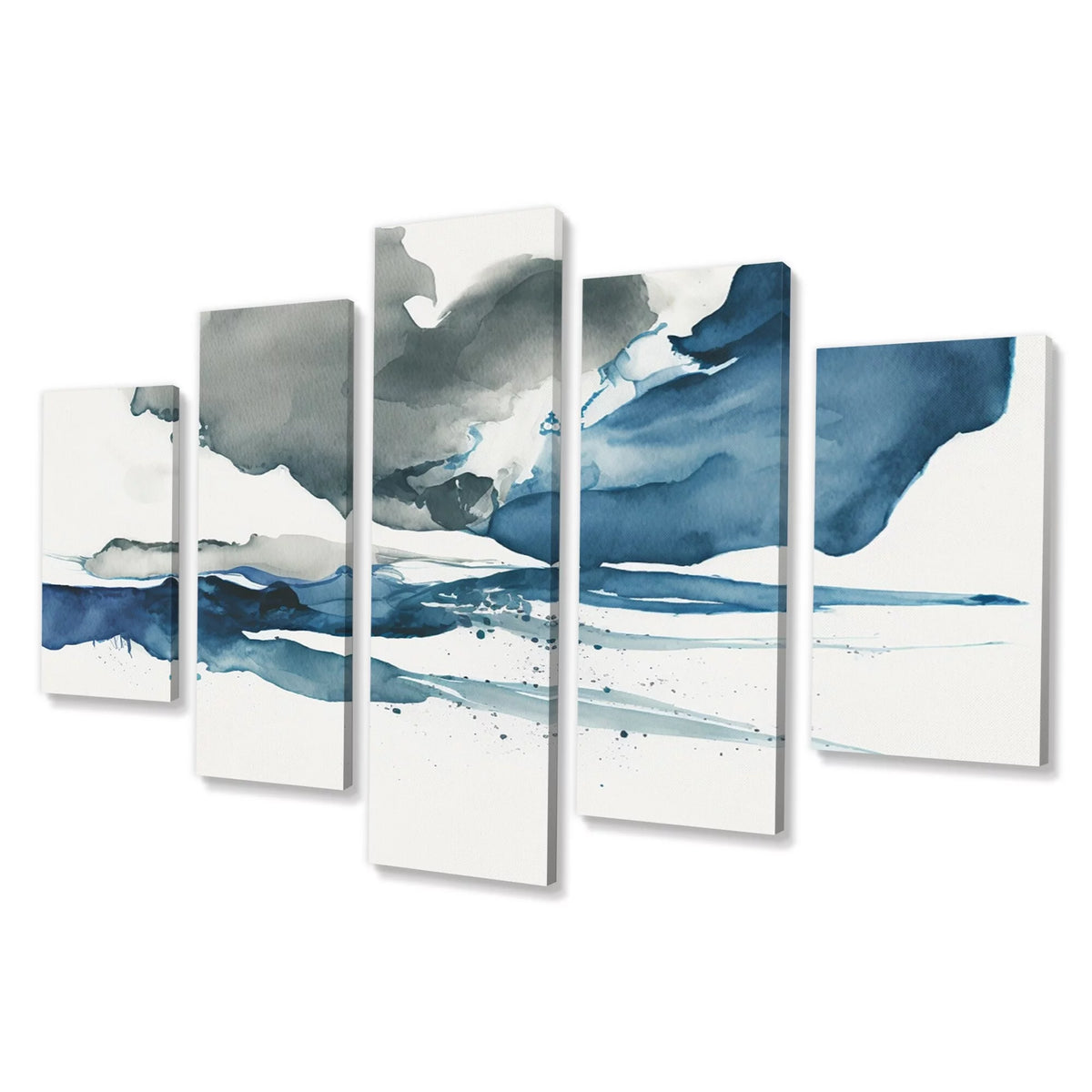 Abstract Liquid Ink Multipanel Wall Decor 48 In. Wide X 28 In. High S512364