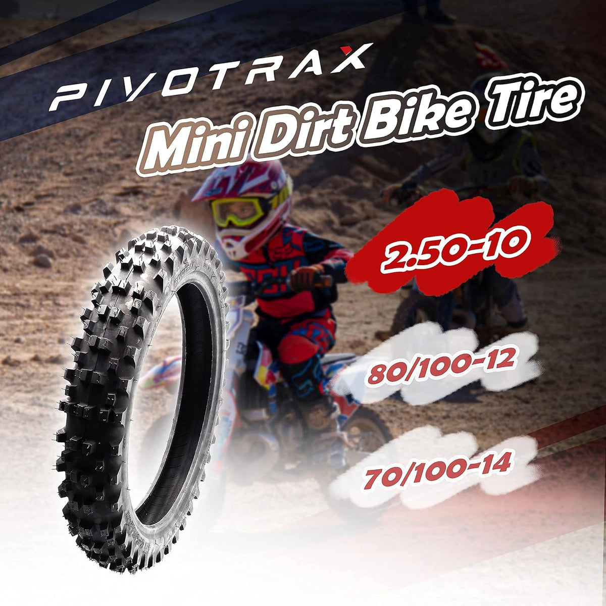 2.50-10 Offroad Tire Pack of 2 T9028
