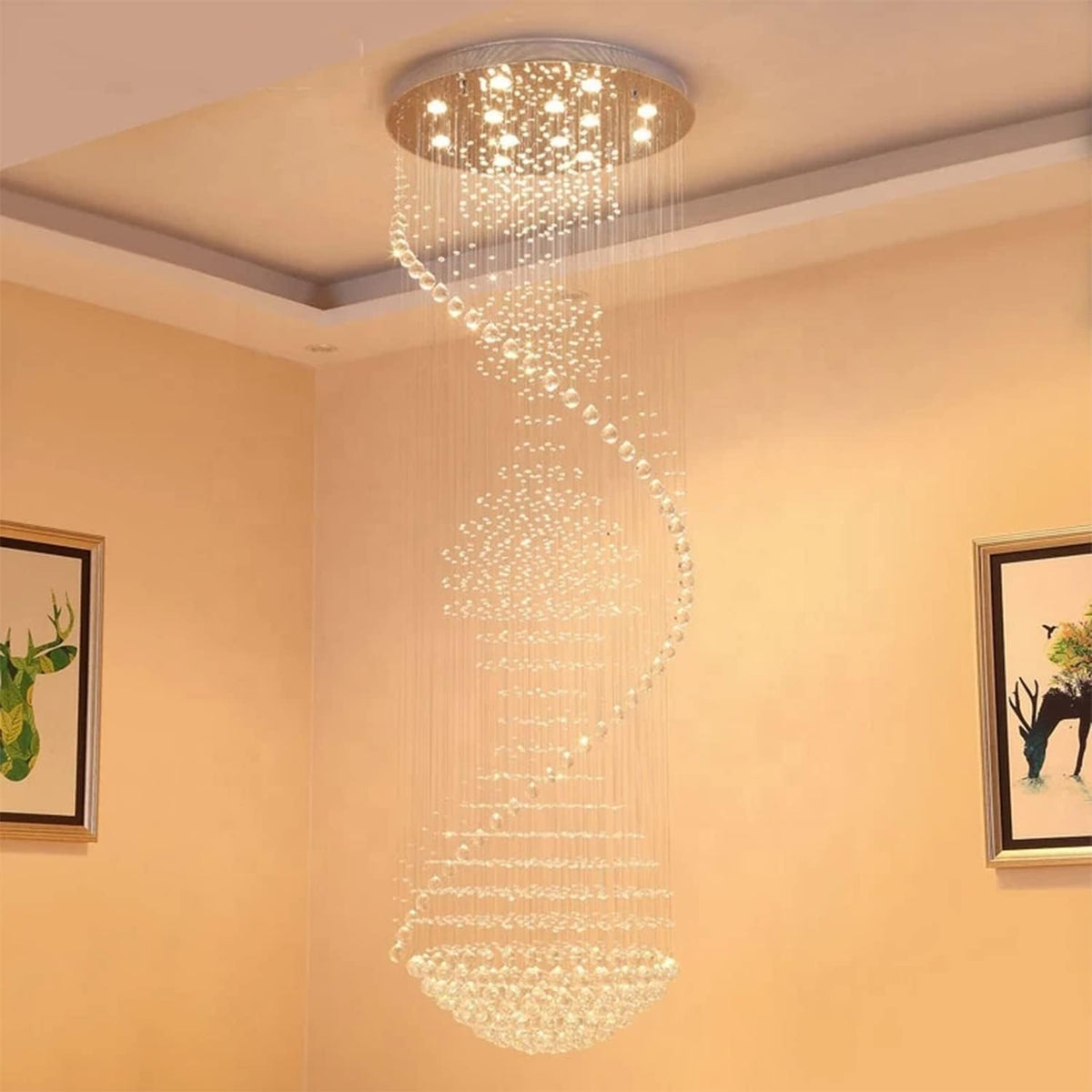 Crystal Spiral Chandelier for Staircase U10684