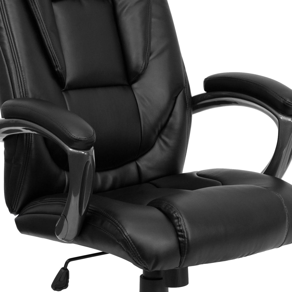 Black LeatherSoft High Back Ergonomic Office Chair L474100