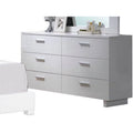 White 6 Drawer Dresser R85451