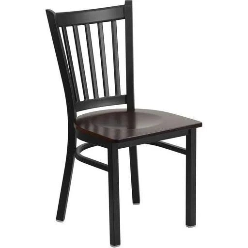 Black Vertical Back Metal Restaurant Chair W602643