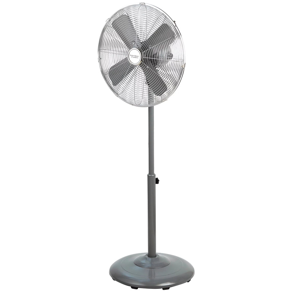 16 inch Adjustable Height Oscillating 3-Speed Metal Stand Fan in Red N145