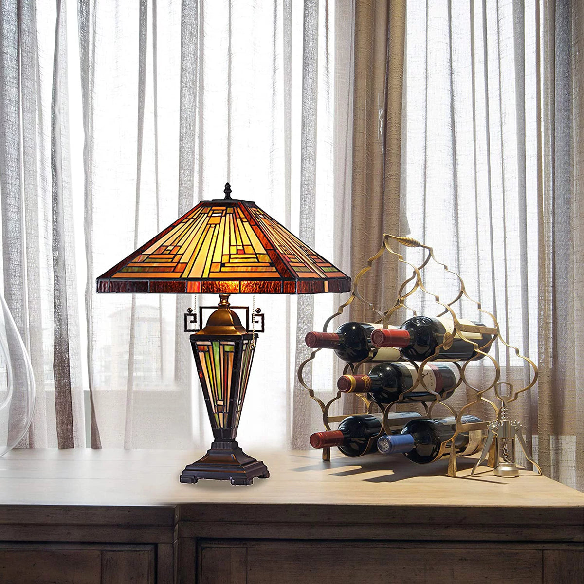 3 Light Table Lamp 16" Shade P4559