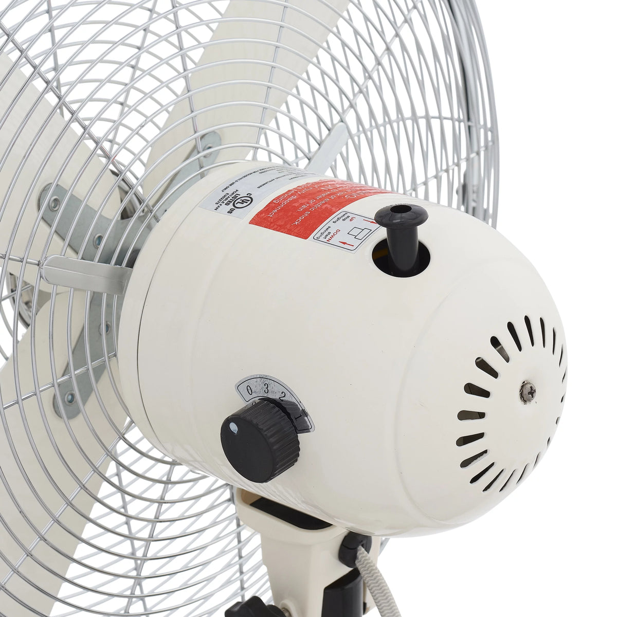 16 inch Adjustable Height Oscillating 3-Speed Metal Stand Fan in Red N145