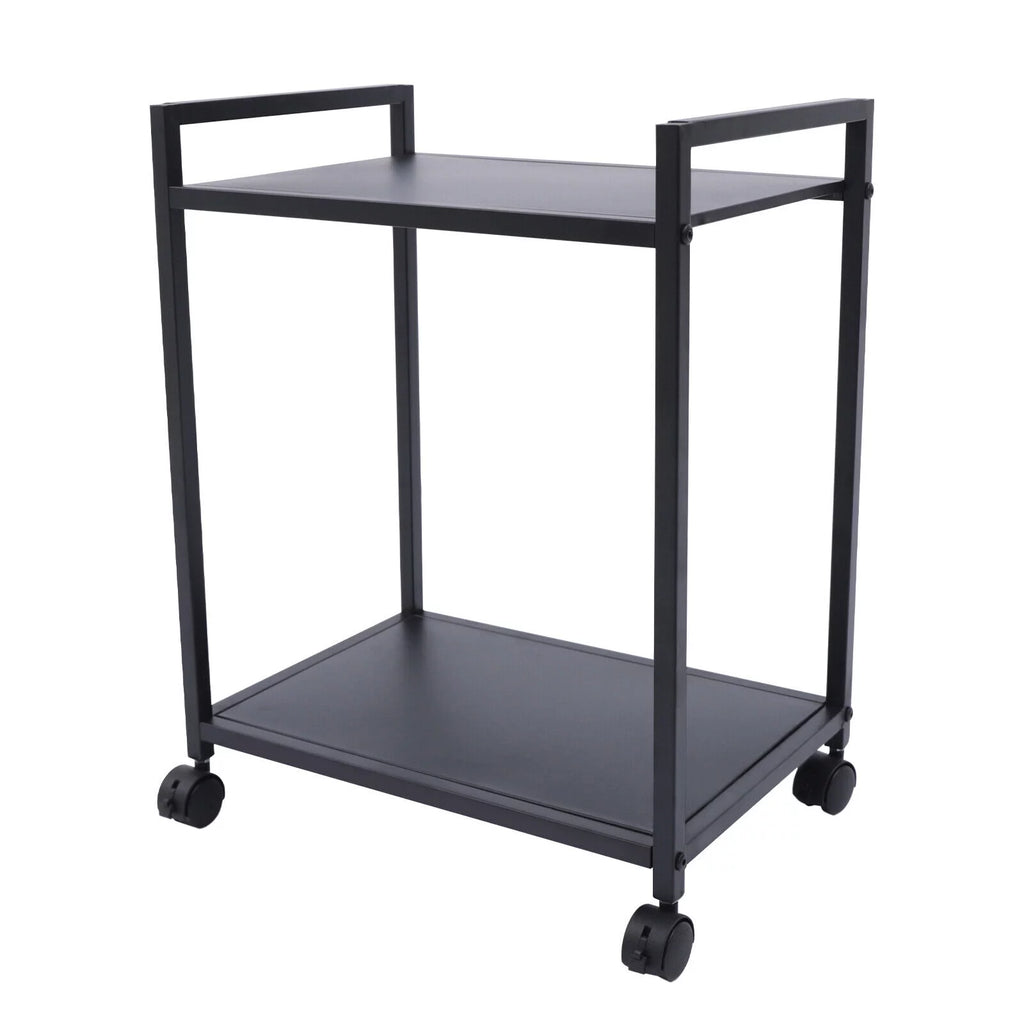 2-Tier Computer Tower Stand with Lockable Wheels K5236
