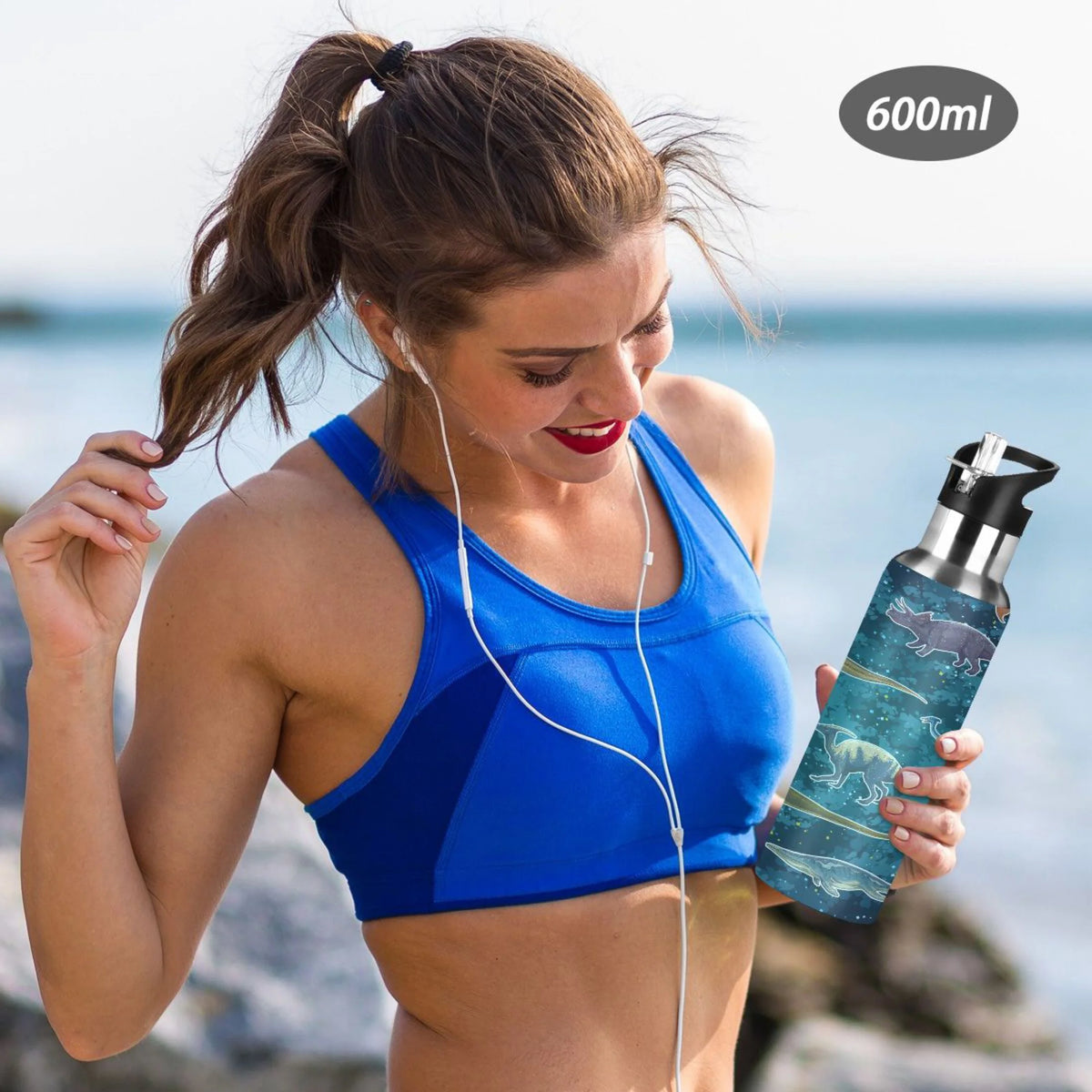Stainless Steel Water Bottle with Straw Lid Vacuum Insulated 20 OZ G47673