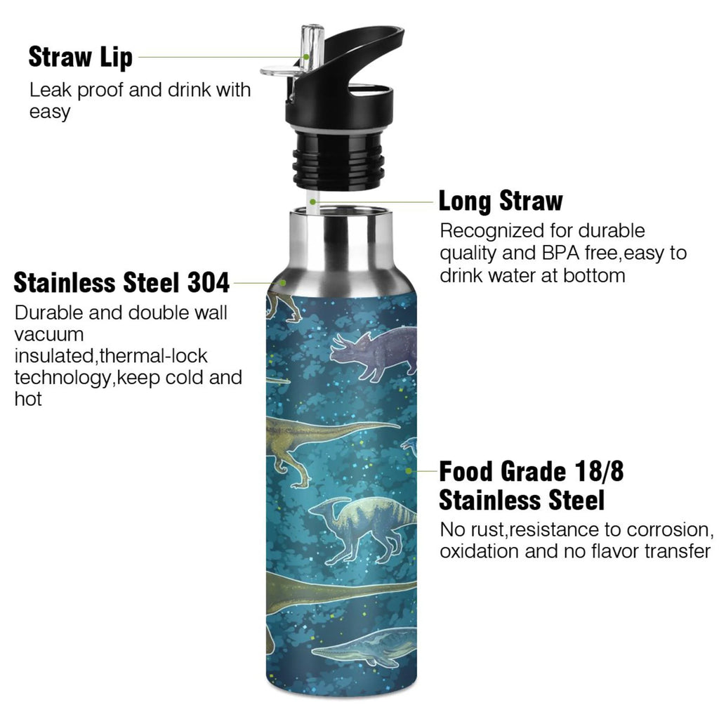 Stainless Steel Water Bottle with Straw Lid Vacuum Insulated 20 OZ G47673