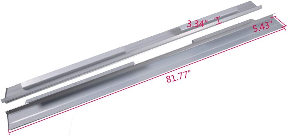 Rocker Panels Protector and Cab Corners Kit Compatible with 2001-2007 Chevy Silverado Crew Cab 4 Door GMC Sierra Crew Cab Replacement 1 Pair N9906
