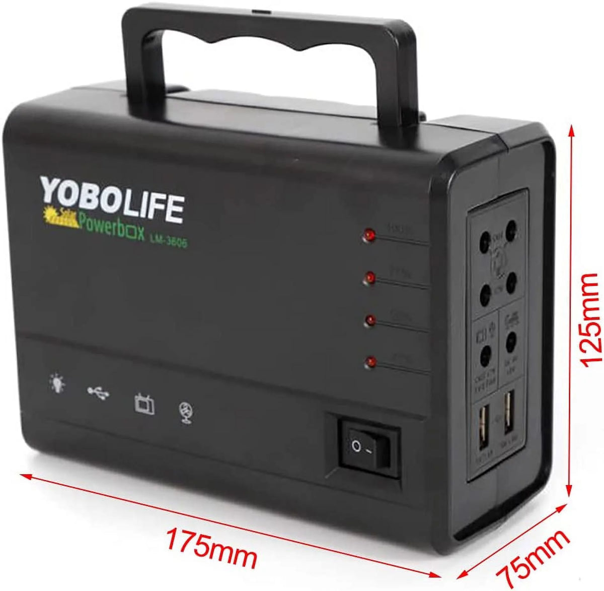 Portable Solar Generator with Solar Panel and LED Lights R945