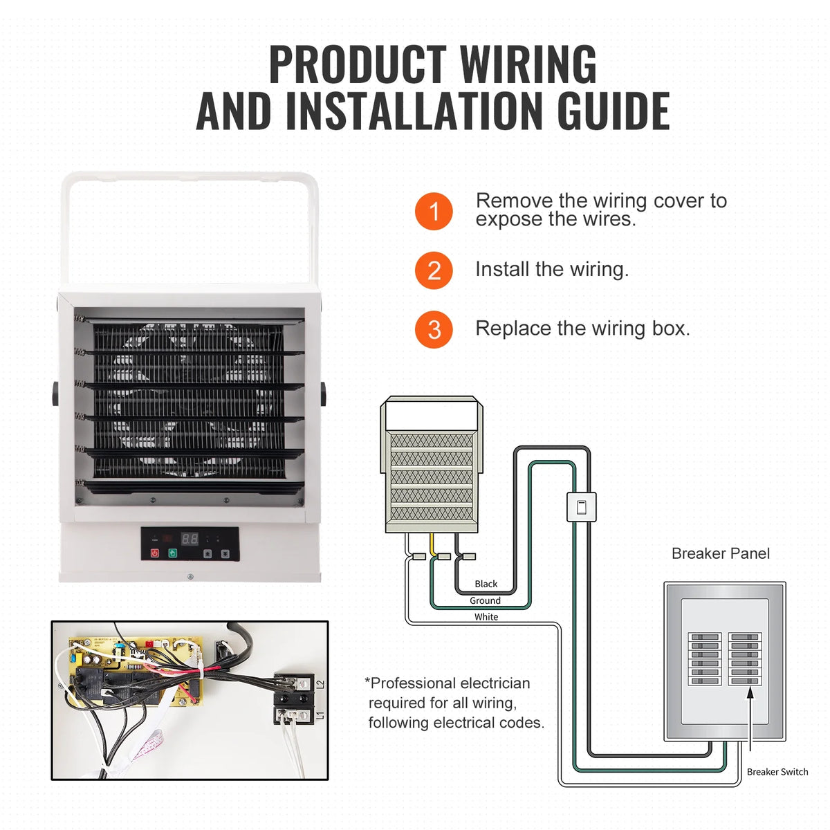 10000-Watt Electric Garage Heater with Remote S544786