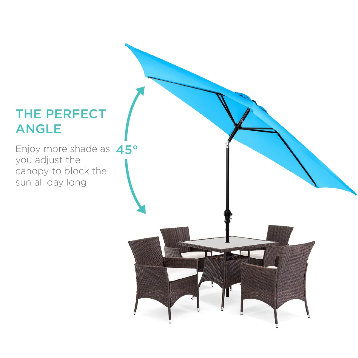 10ft Steel Patio Umbrella with Crank L7243