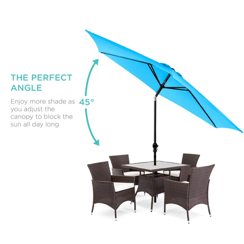 10ft Steel Patio Umbrella with Crank L7243