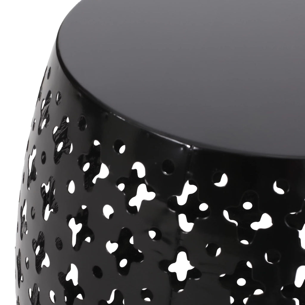 Black Outdoor Metal Side Table L540