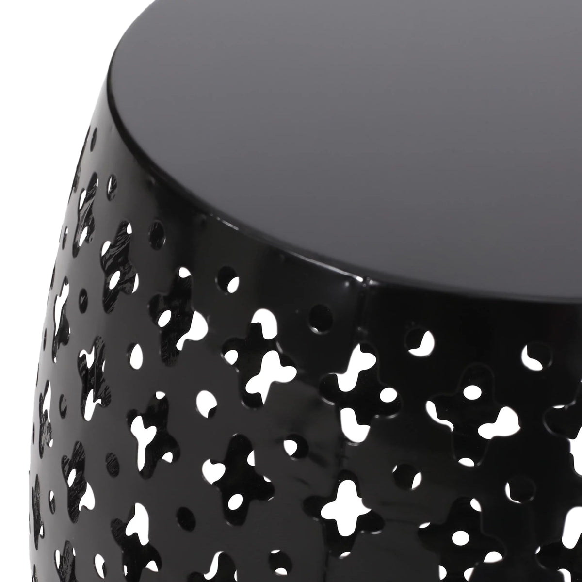 Black Outdoor Metal Side Table L540