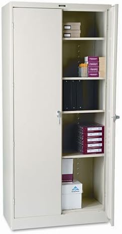 Black Steel Storage Cabinet with 4 Adjustable Shelves S3284