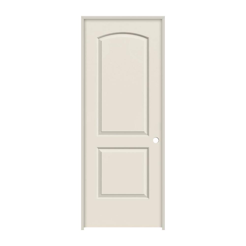 30 in. x 80 in. Primed Left-Hand Smooth Solid Core Molded Composite MDF Single Prehung Interior Door B8425