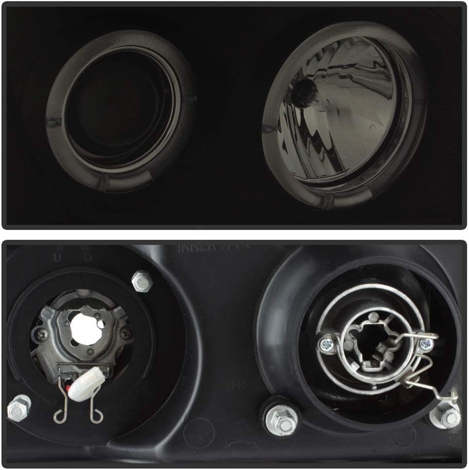 Black Smoked LED Projector Headlights for Pickup Truck W263