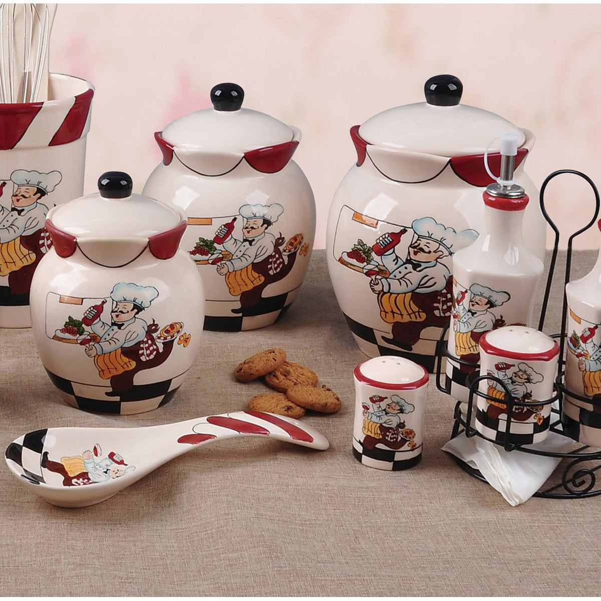 3 Piece Ceramic Canister Set X829