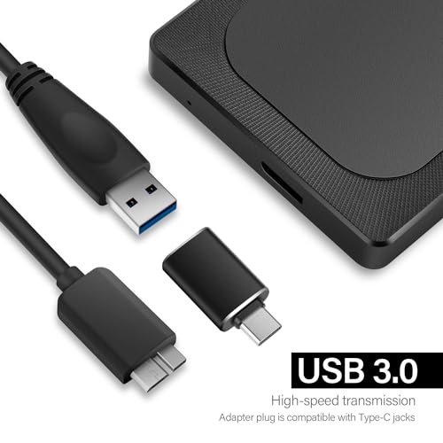 1TB Ultra Slim Portable External Hard Drive USB 3.0 USB-C S510538