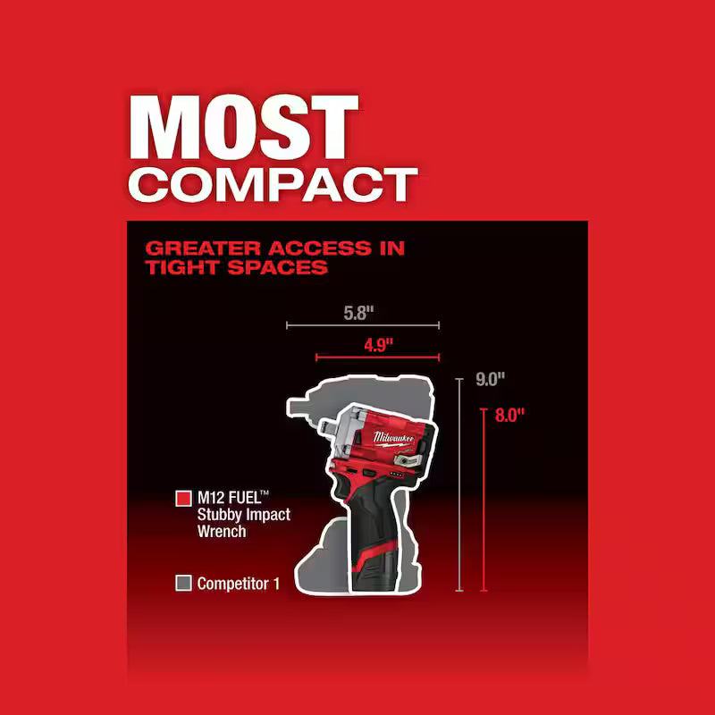 12V Lithium-Ion Brushless Cordless 1/2 in. Impact Wrench Kit with 3/8 in. Ratchet O527206