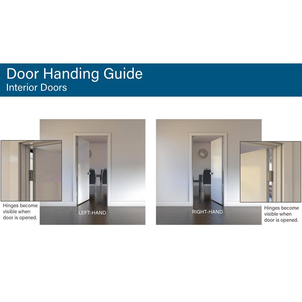 30 in. x 80 in. Primed Left-Hand Smooth Solid Core Molded Composite MDF Single Prehung Interior Door B8425